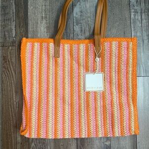 Shiraleah Multicolor Striped Tote Bag - Pink Maya Tote - NWT